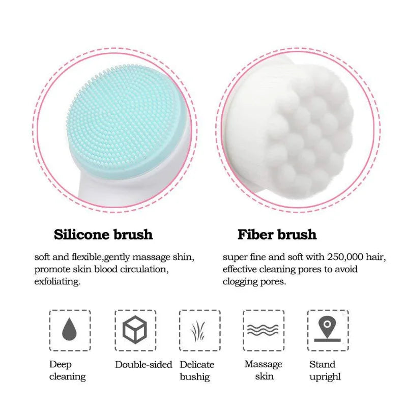 SilkGlow™ Silicone Facial Cleansing Brush