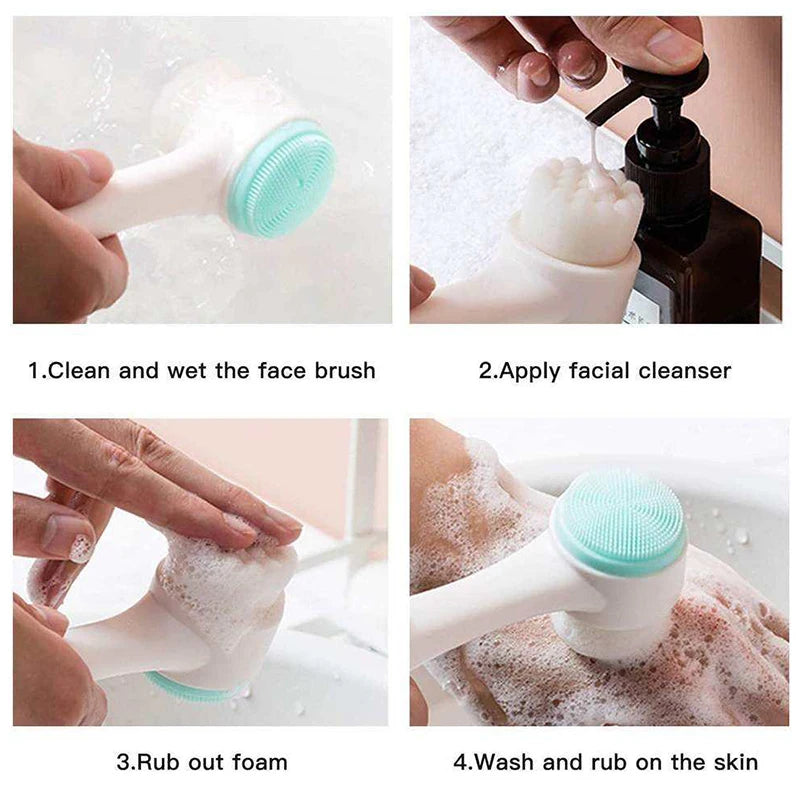 SilkGlow™ Silicone Facial Cleansing Brush
