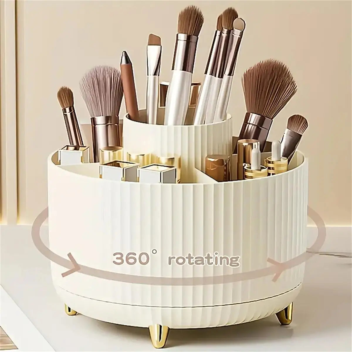 LumenVitta™ Rotating Makeup Organiser 360°