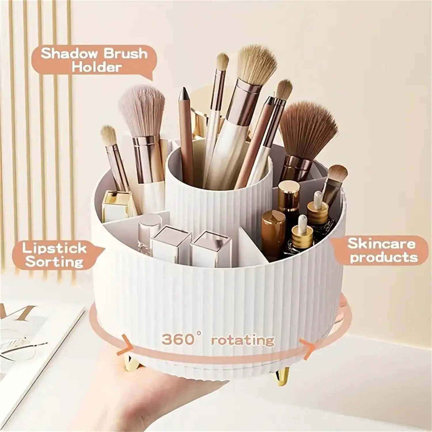 LumenVitta™ Rotating Makeup Organiser 360°
