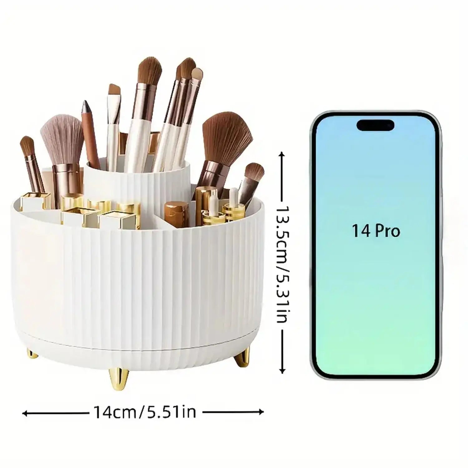 LumenVitta™ Rotating Makeup Organiser 360°