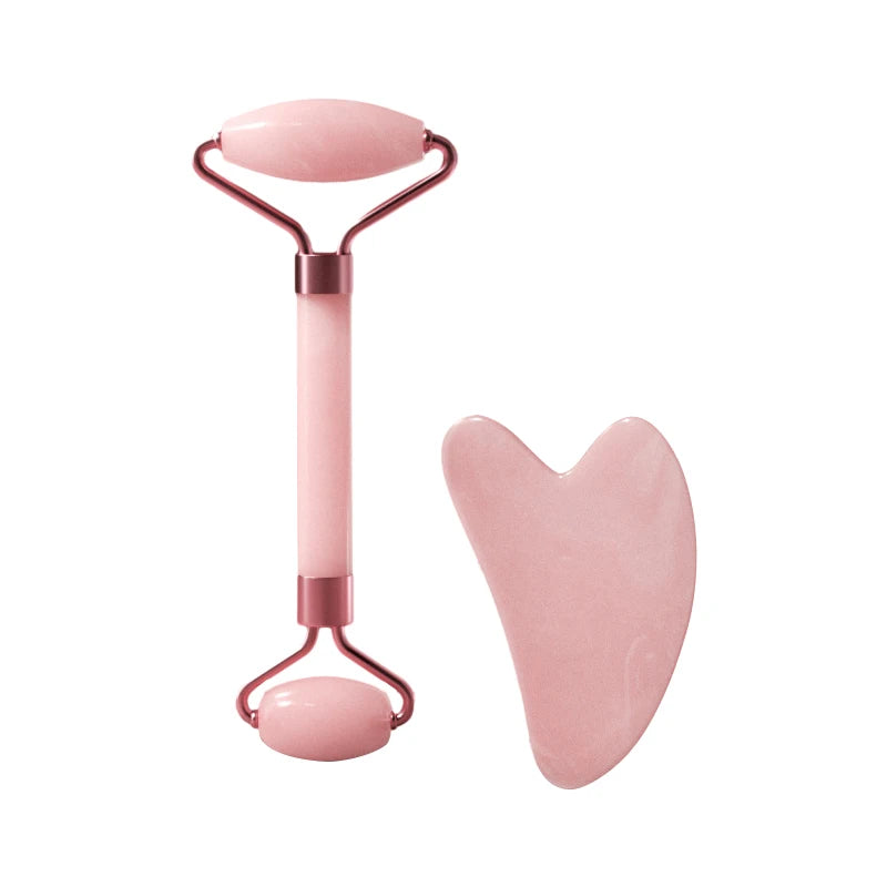 LumenVitta™ Quartz Facial Sculpt Roller & amp; Gua Sha Set