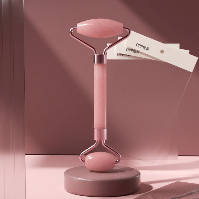 LumenVitta™ Quartz Facial Sculpt Roller & amp; Gua Sha Set